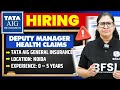 TATA AIG Job Alert 🚨 | Location | 0–5 Yrs | Salary Undisclosed | BSFI | APPLY NOW