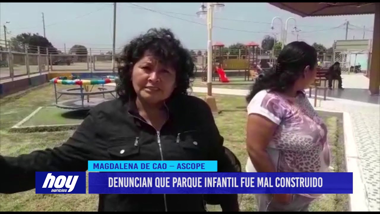 videos peruanos comicos Ascope: Denuncian que parque infantil fue mal construido