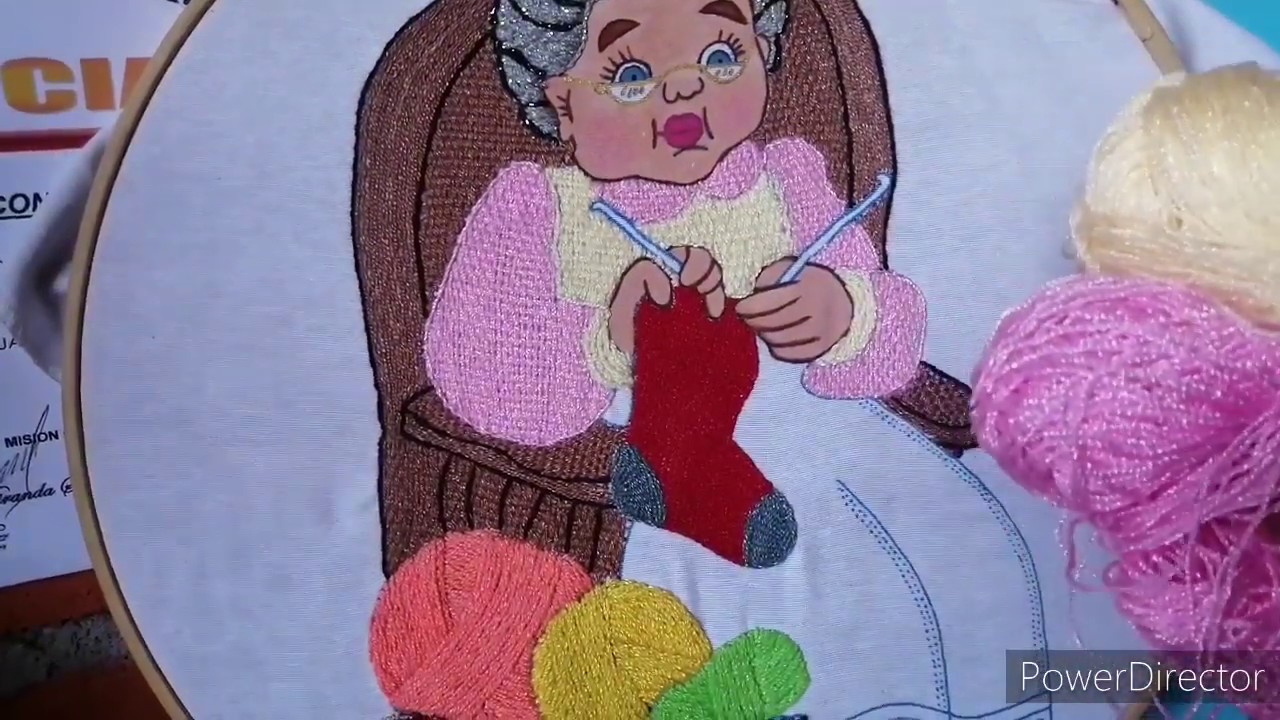 Bordado fantasía vestido (abuelita) terminada👵👵👵