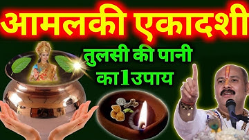 10 मार्च आमलकी एकादशी को तुलसी की पानी का टोटका आपको करोड़पति बना देगा 😱 #upaay Pradeep Ji Mishra