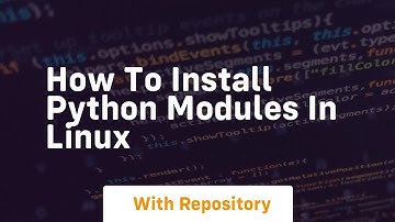 how to install python modules in linux