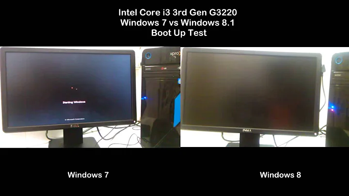 Intel core i3 3rd gen G3220 windows 7 vs windows 8 bootup (startup)  Test