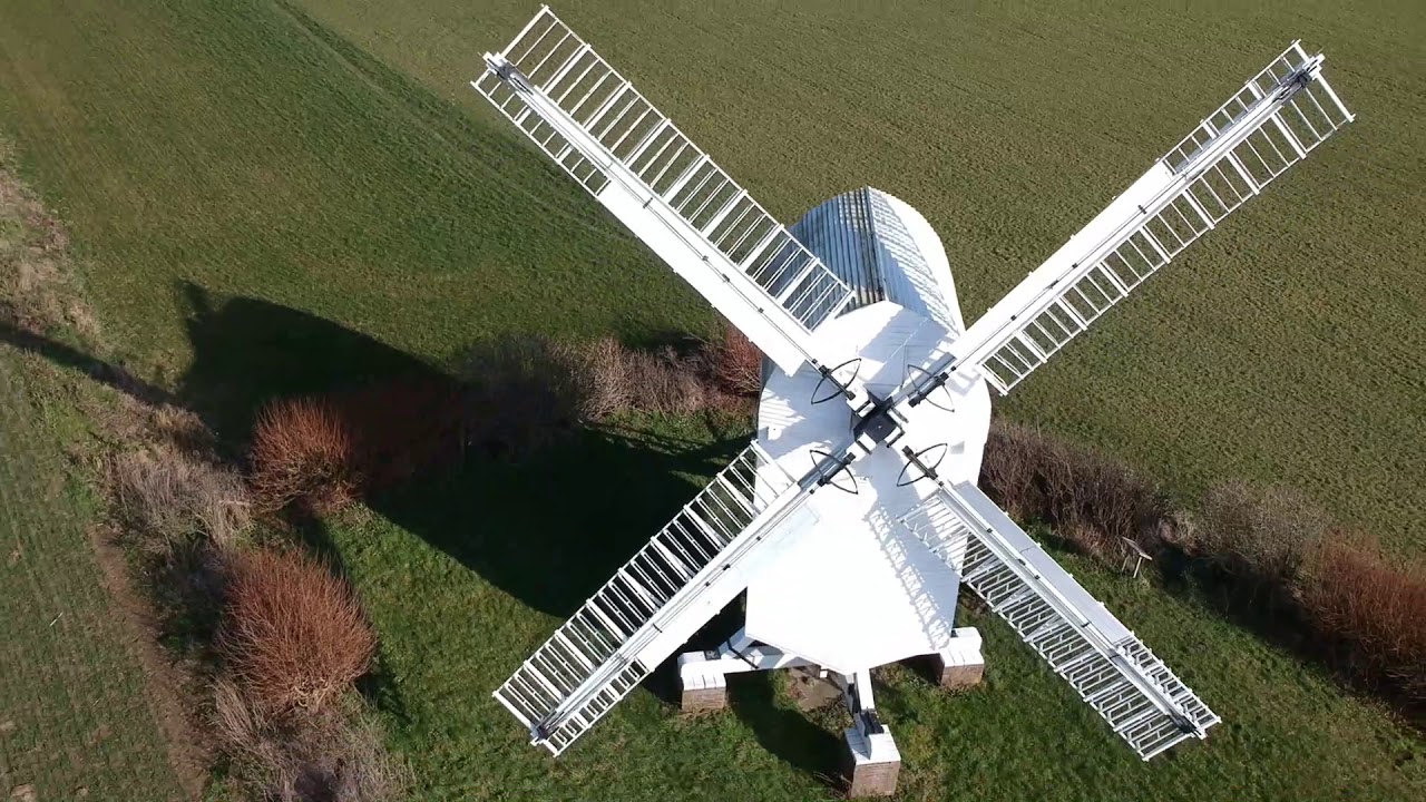 DJI SPARK...2019  Chillenden Windmill... windy day!