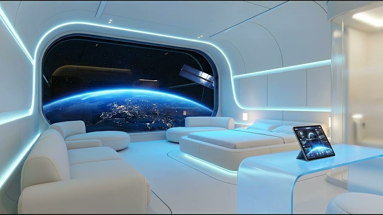 Inside a $10 Billion Space Hotel | 1 Hour Earth View in 4K / Luxury Space Tourism Suite