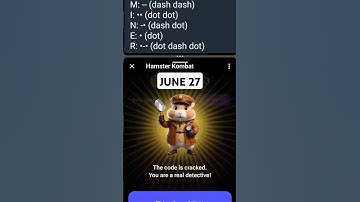 HAMSTER KOMBAT DAILY CIPHER CODE OR MORS TODAY JUNE 27