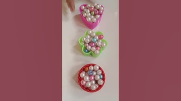 Pearls Reverse Asmr colourful|cookie cutter flower set|SatisfyingAsmr oddly|cutter flower andstarset