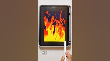 How to draw fire in #procreate #tutorial #digitalart #shorts #art #viralvideo #drawing #fyp #ipad