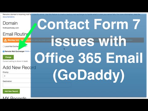 Fixed: Contact Form 7 Issues with Office 365 Email (GoDaddy)