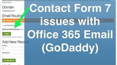 Fixed: Contact Form 7 Issues with Office 365 Email (GoDaddy)