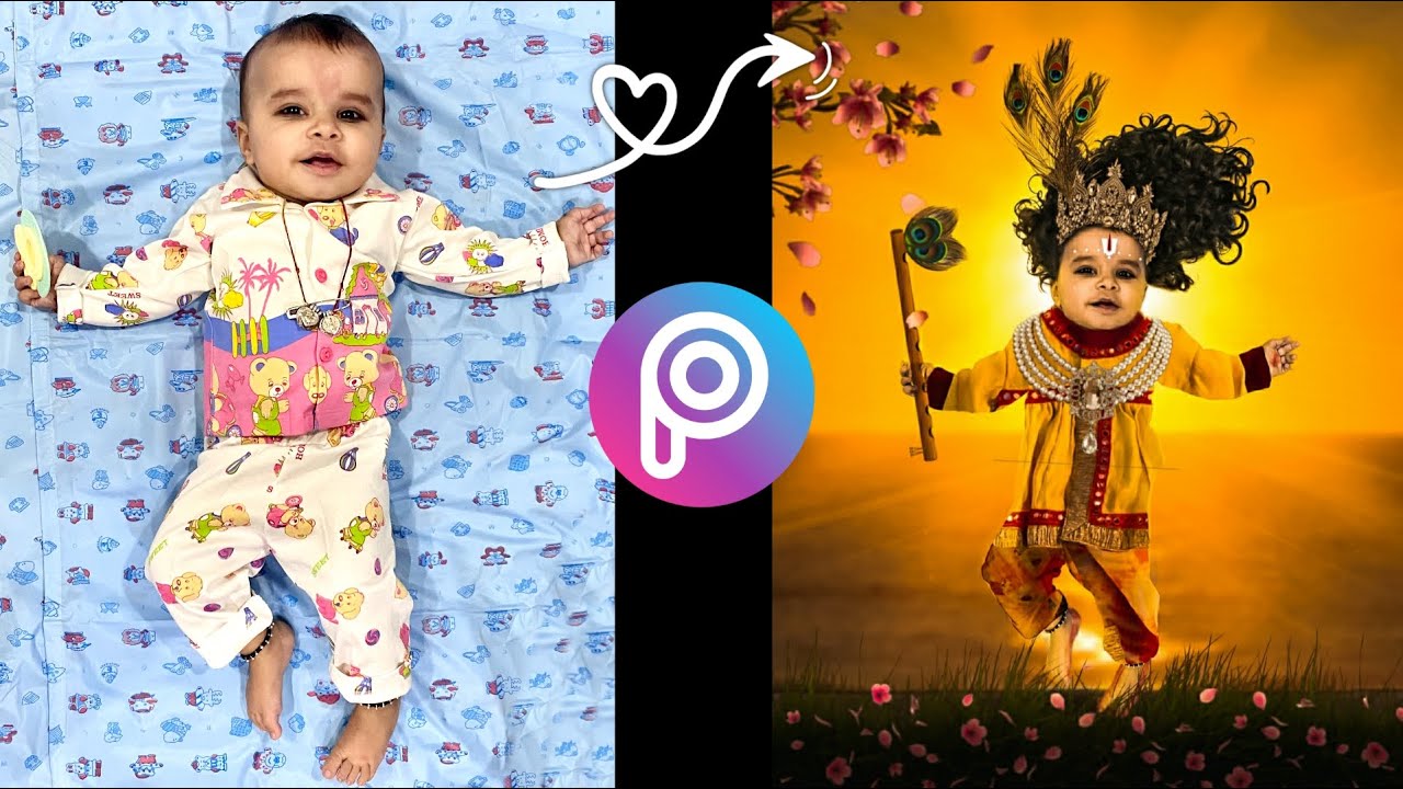 New Picsart Editing Tutorial || Baby Boy To Lord Krishna Photo Editing  Tutorial (Hindi) - YouTube