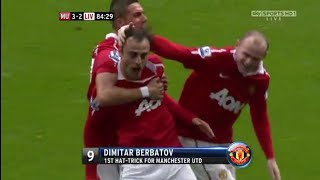 Manchester United 3-2 Liverpool All Goals & Extended Highlights - Berbatov First Hattrick 2010