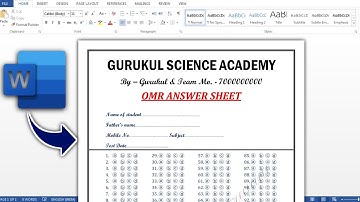 How to create an OMR answer sheet 2025? 🔥🔥 #omr_sheet @learncomputegbr #2025 