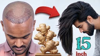 I applied ginger like this 3 times in 6 days; my hair became 6 inches long, black, thick, and str...