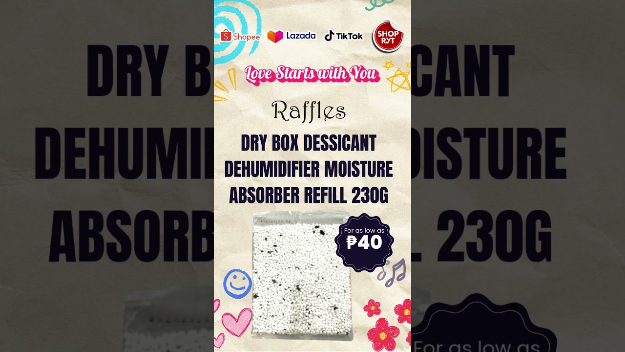 DRY BOX DESSICANT DEHUMIDIFIER SET & REFILL