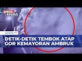 Detik-Detik Tembok Atap GOR Kemayoran Ambruk Timba Kendaraan Akibat Diterpa Angin Kencang