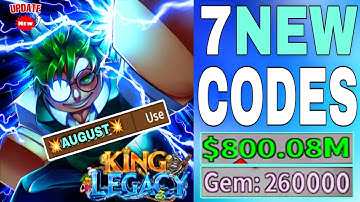 💥NEW CODES💥 KING LEGACY CODES AUGUST 2025 - ROBLOX KING LEGACY CODES 2025