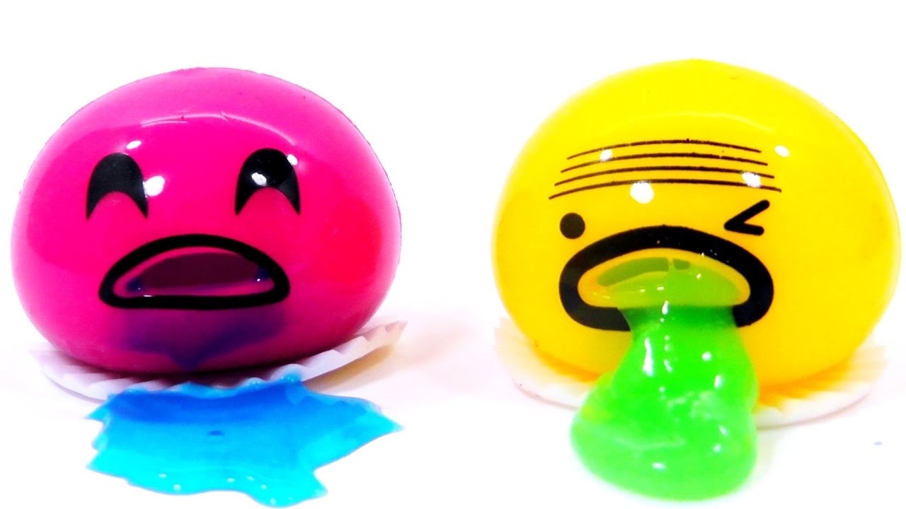 8 SQUISHY QUE VOMITAN SLIME DE DIFERENTES COLORES DENTRO DE HUEVOS  SORPRESA. GUDETAMA - YouTube