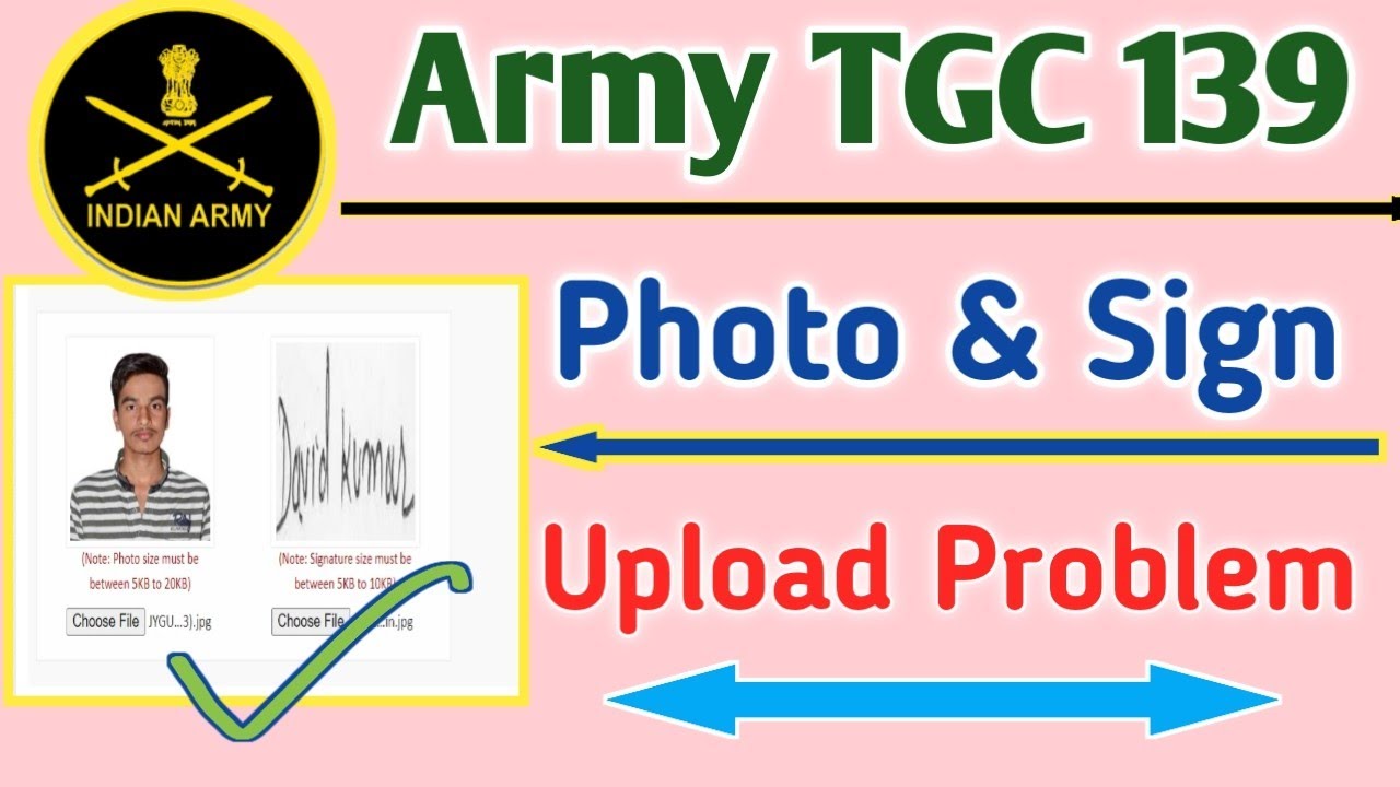 139 R Form Army TGC 139 Online Form 2023 Photo Signature Upload Problem - YouTube