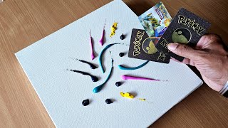 Easy Acrylic Painting Technique Using Pokèmon Cards / Colorful Abstract Painting by SurajFineArts - Abstract ART 8,531 views 13 days ago 5 minutes, 1 second