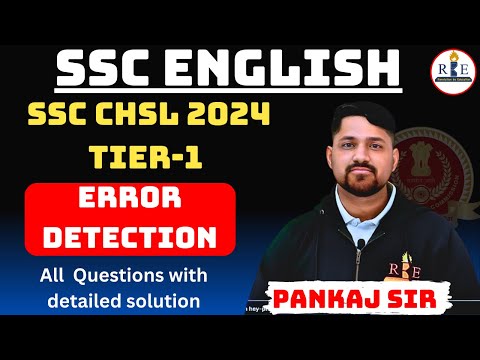SSC CHSL 2024 Tier-1 All important Error Detection questions asked in exam
