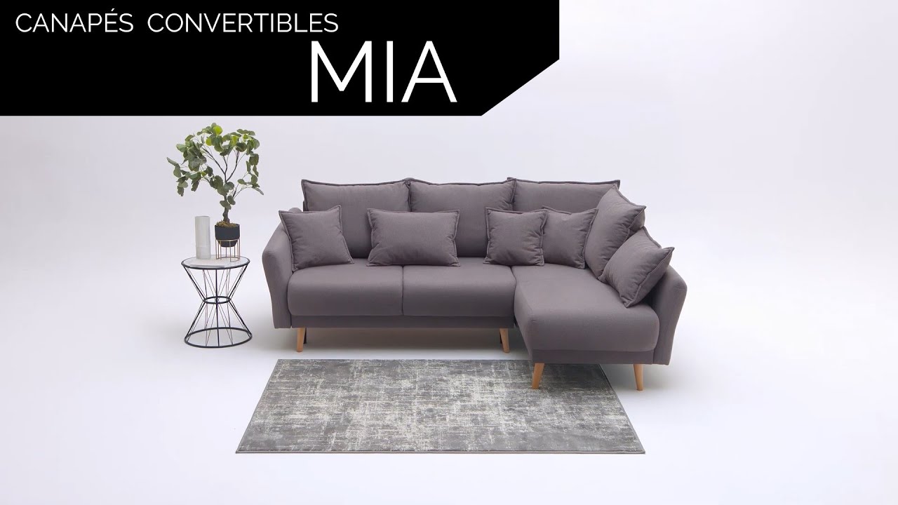 Canapé d'angle convertible MIA - Bobochic© - YouTube