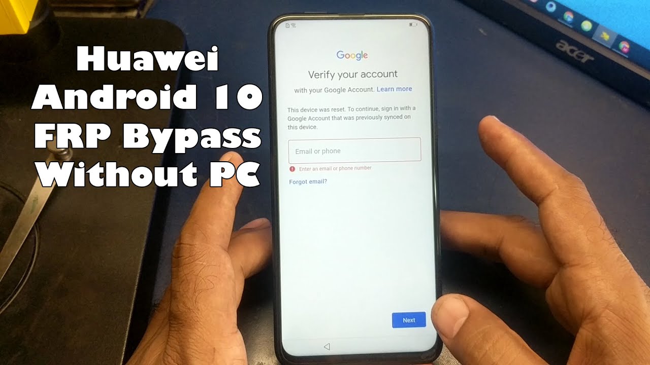 Huawei Y9 Prime 2019 Android 10 FRP Bypass Without PC - YouTube