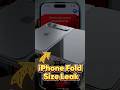 iPhone Fold Could Be Smaller Than iPad Mini – Latest Leak！#shorts #apple