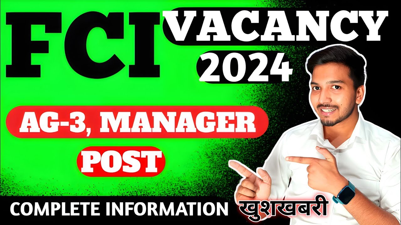 FCI RECRUITMENT for Agriculture Graduates 2024 | FCI VACANCY 2024 | COMPLETE INFORMATION
