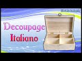 Caja de madera decorada con DECOUPAGE ITALIANO 🎀 Diy manualidades