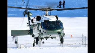 Helicopter Convoy With Trump Aboard Marine One Vh 60N White Hawk At Wef Heliport Davos Switzerland