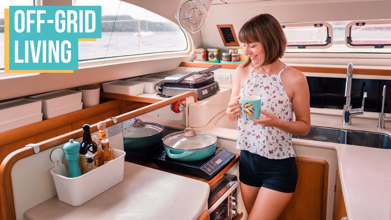 OUR ALL ELECTRIC OFF-GRID BOAT KITCHEN