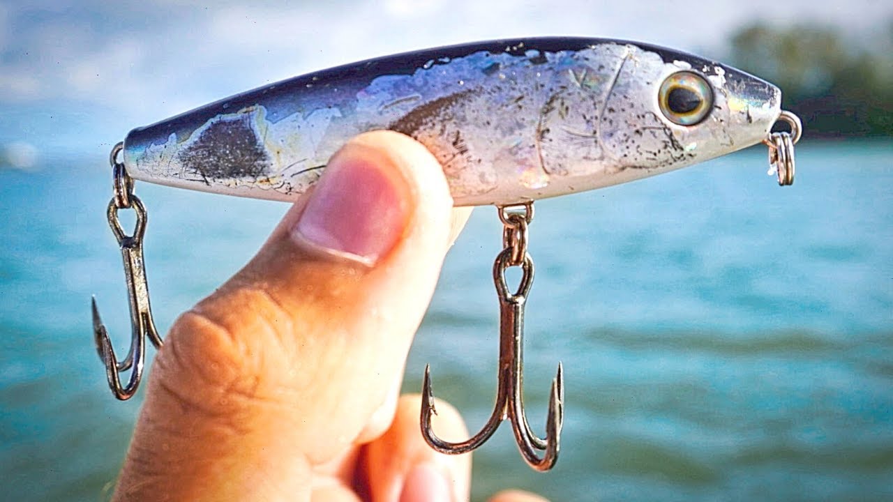 Topwater Redfish and Speckled Trout - Recycled Lure Fishing 