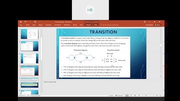 Transition Matrix Introduction.
