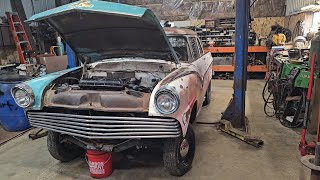 55 Ford gasser (part 10) cooling upgrades and interior!