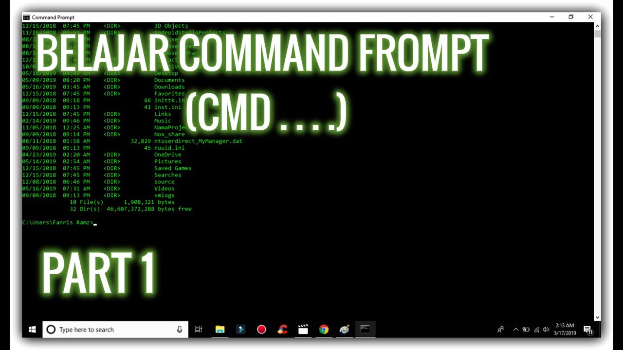 Belajar Command Prompt Cmd Part Berpindah Pindah Folder Dan Melihat Isi Folder Pada Windows