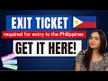 FOREIGN TOURISTS MUST HAVE: EXIT TICKET &amp; THIS IS HOW TO GET IT EASY