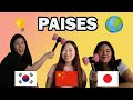 Comparación de países en chino, coreano y japonés