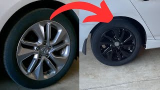 Installing black wheel skins on Honda Accord | Tucson Stories