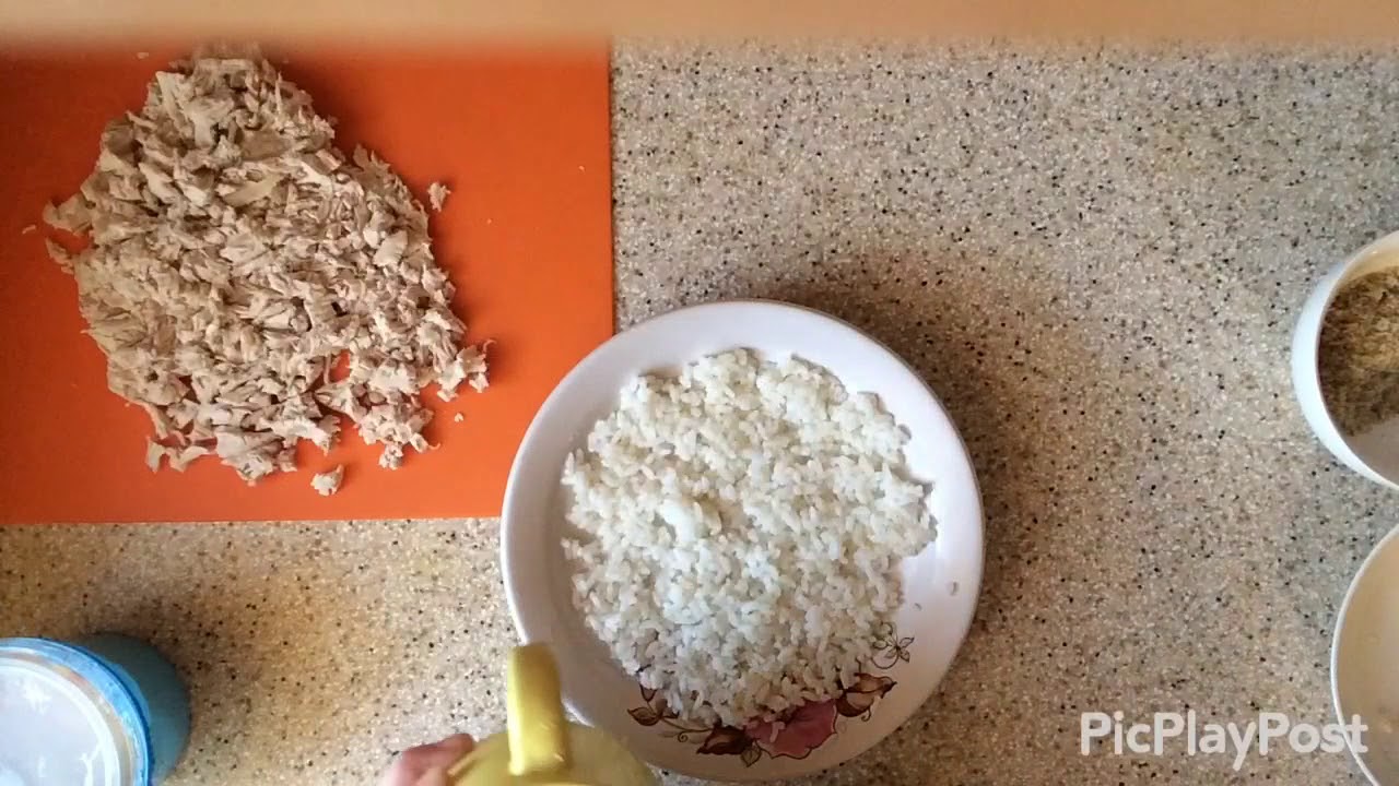 Салат с куриной грудкой и рисом Салат с куриной грудкой и рисом