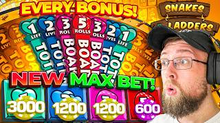 I HIT EVERY BONUS ON SNAKES & LADDERS WITH MAX BETS!