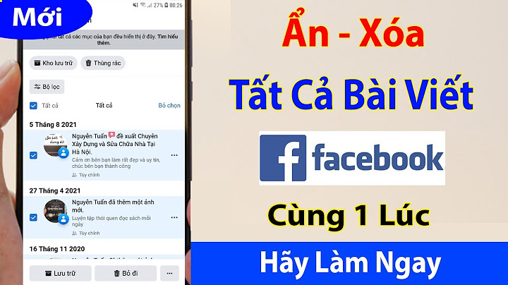 Cách xóa tất cả các bài đăng trên facebook