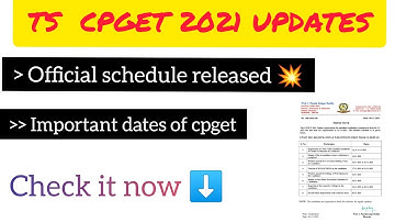 CPGET 2021 | Official Schedule for Certificate Verification | last date | web options date | edit