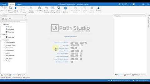 2. How To Print Something on UiPath/hello world Process in UiPath