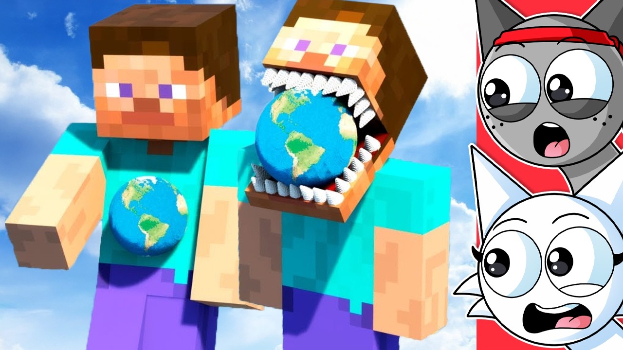 HORROR STEVE vs Planeta GIGANTE (Animaciones graciosas)