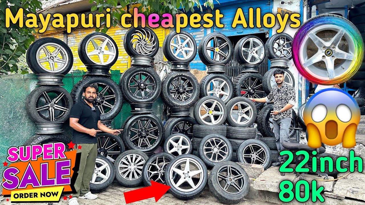 😱Mayapuri में मिले सबसे सस्ते 22 Inch Alloy Wheels 🔥 सिर्फ 80k में😈 Alloy Lovers Shocked💰✅