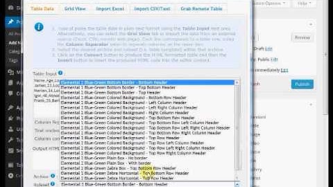 Getting started with Tabulizer 6.0 for Wordpress
