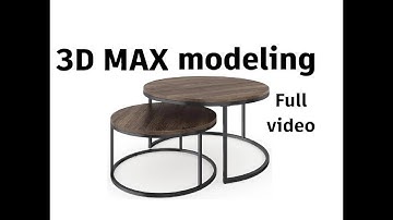 coffee table modeling in 3d max #05  full video
