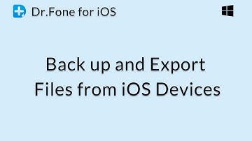 Dr.Fone for iOS: Back up and Export Files from iOS Devices