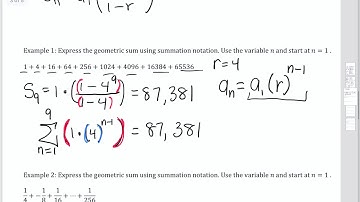 Partial Sums of Geometric Sequences