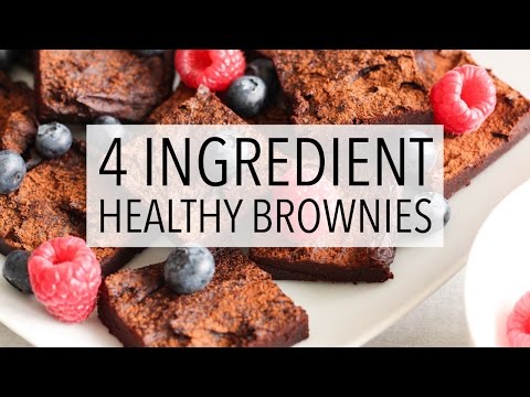 4 INGREDIENT HEALTHY CHOCOLATE BROWNIES | Easy Brownie Recipe!